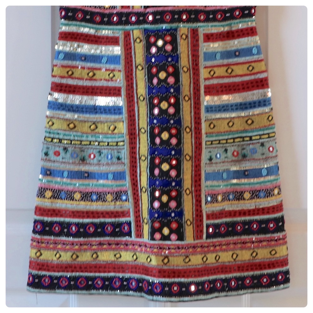 ALICE + OLIVIA Embroidered Embellished Dress - Picture 8 of 10